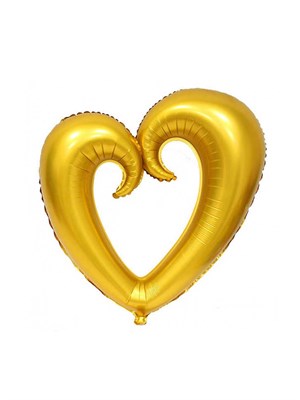 Altın Kalp Folyo Balon İçi Boş