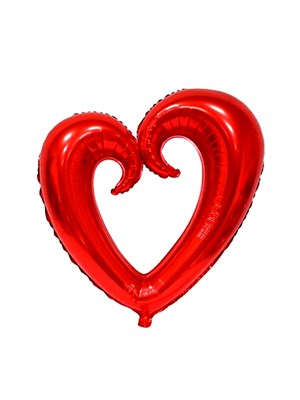 Kırmızı Kalp Folyo Balon İçi Boş