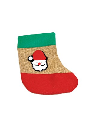 Noel Babalı Yılbaşı Çorabı Jüt 25 Cm